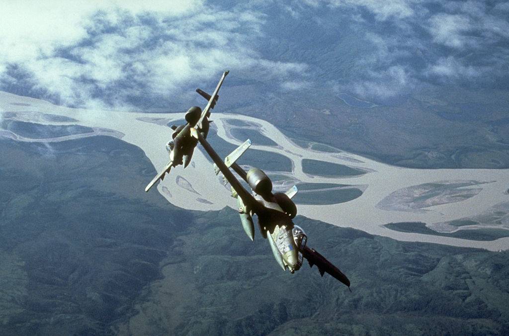 flying through the air