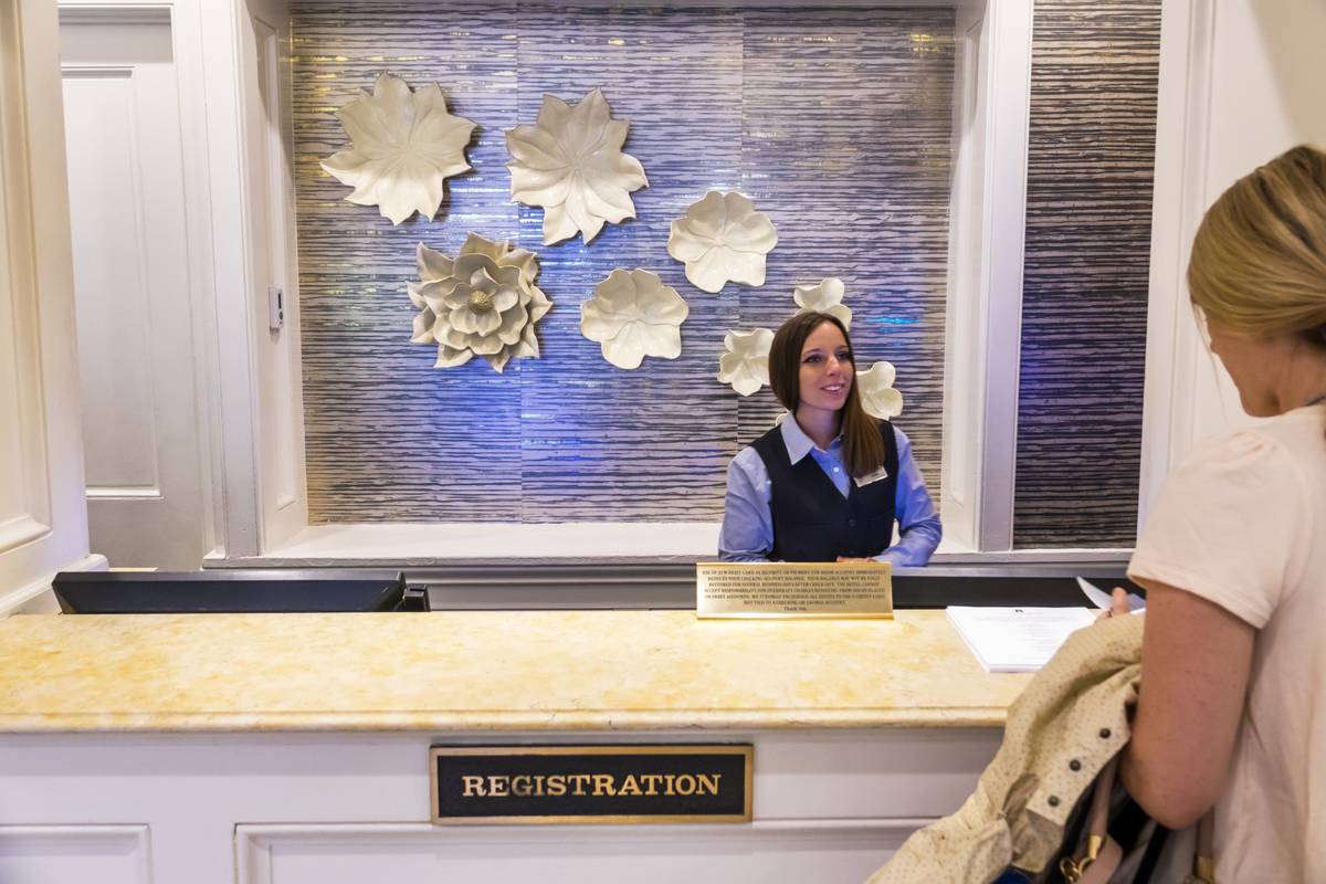 hotel reception desk