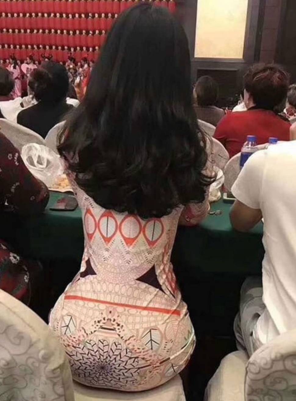 dress with circular design over butt looks like a butthole