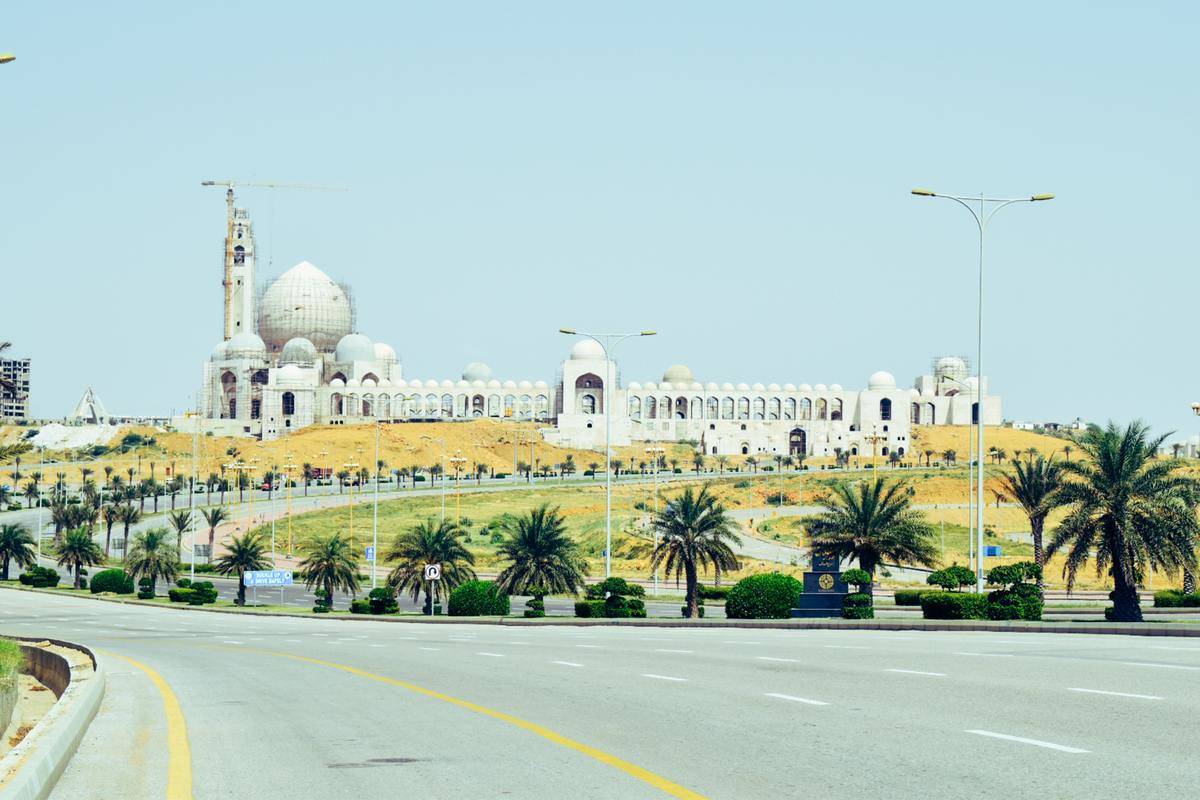 a religious structures under construction in karachi, pakistan