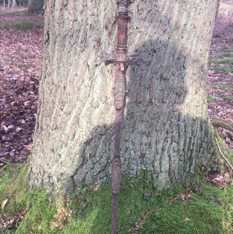 a sword someone found in the woods 