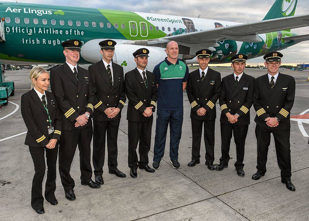 Aer Lingus staff at Dublin Airport