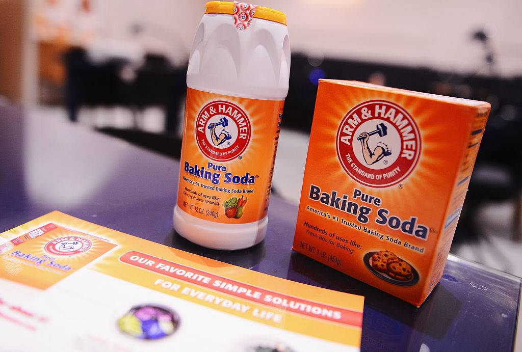 a box of arm & hammer baking soda