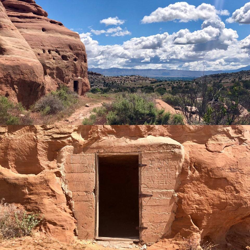 a door on a hiking trail 