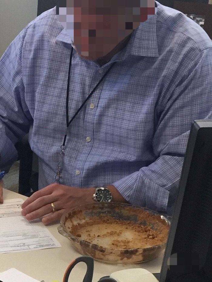 empty plate at desk