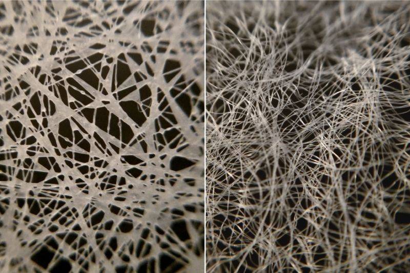 a dryer sheet before and after it was used 