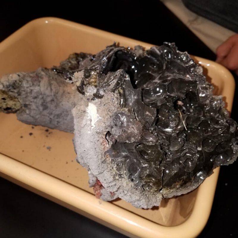 dirt that was struck by lightning