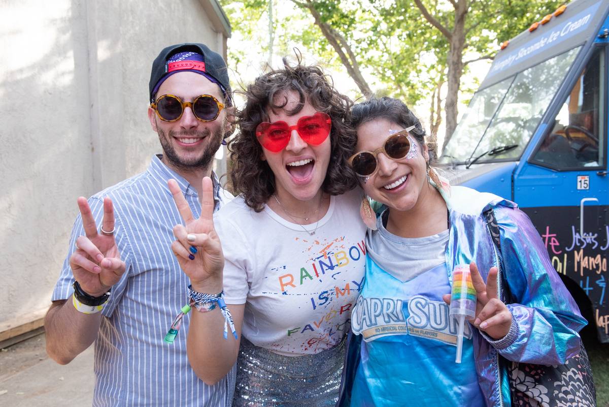 Attendees hang out and smile for a picture during BottleRock Napa Valley.
