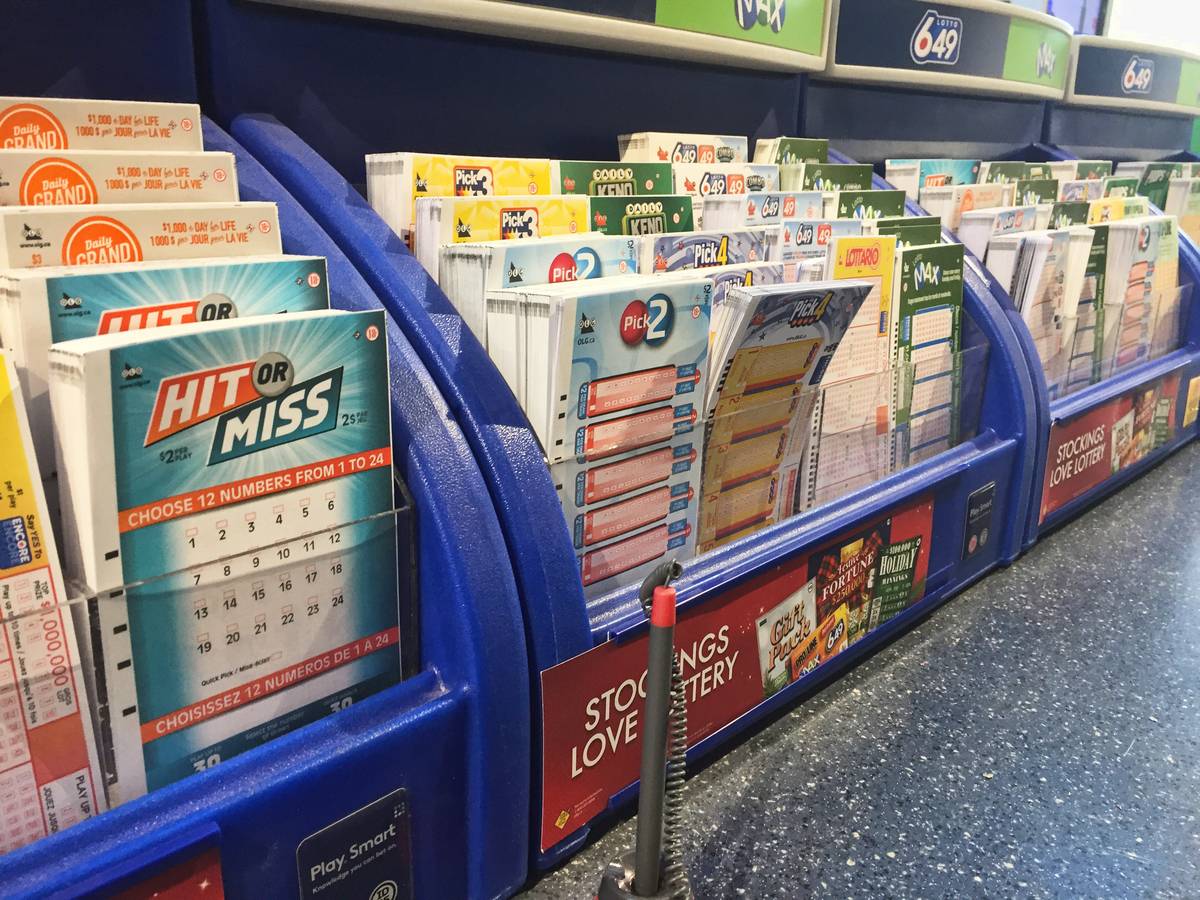 Lottery number selection slips