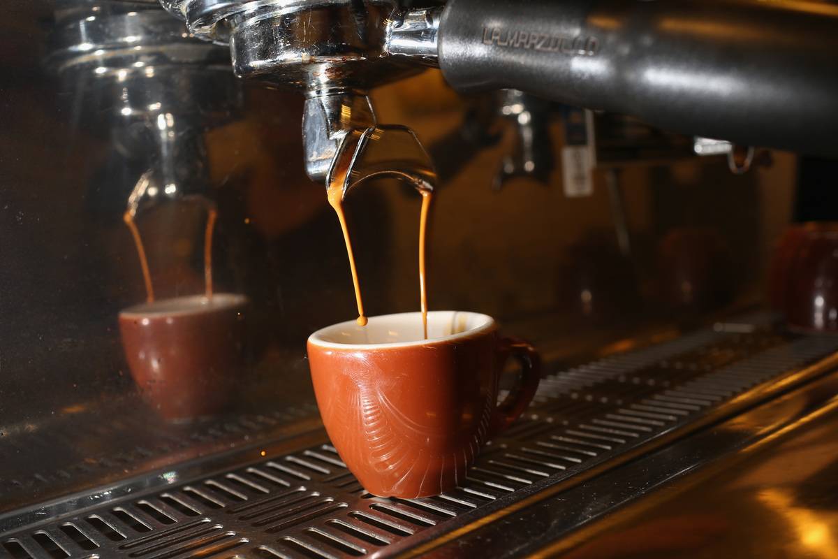 coffee maker in cafe