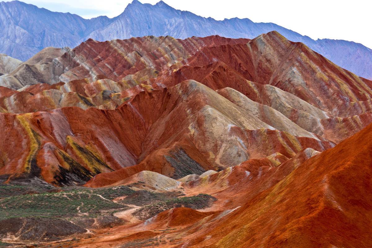 danxia geological park in zhangye chinia