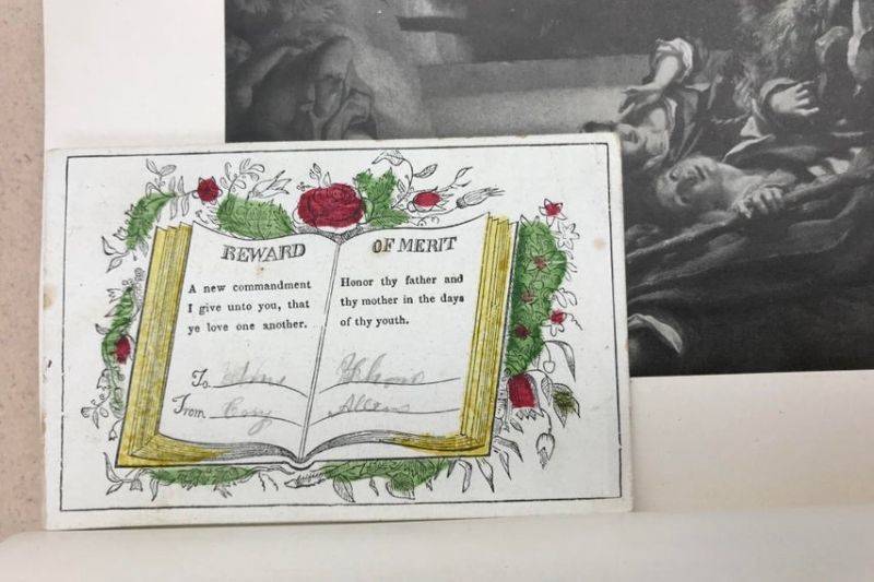 a reward of merit in a book