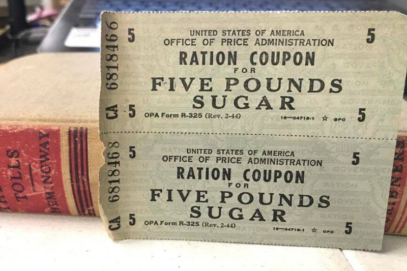 ration coupons from WWII