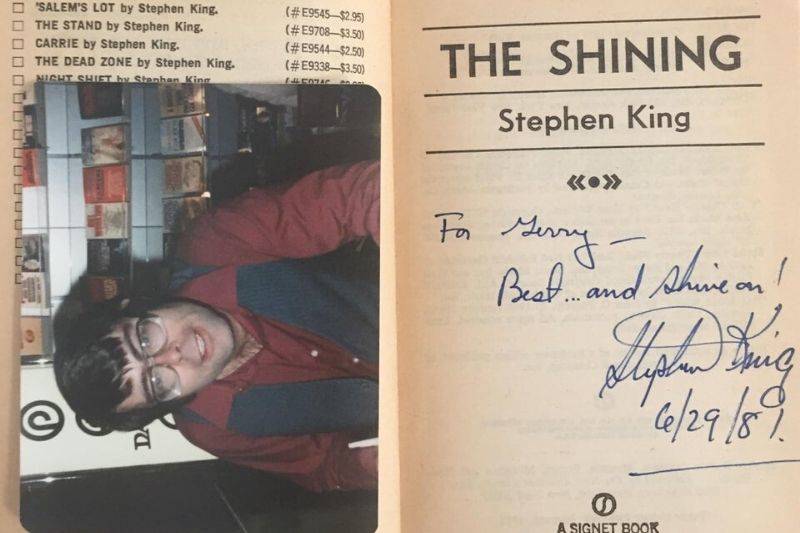 a signed copy of The Shinning 