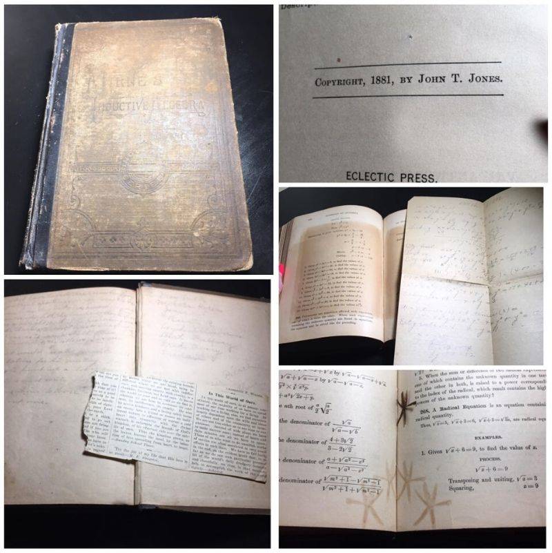 an algebra book from 1881