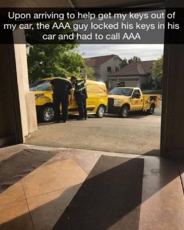 AAA locked their keys in