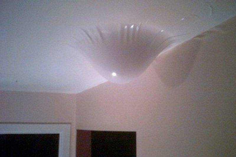 ceiling filled with water