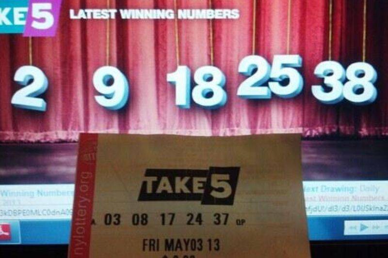 lottery ticket with almost winning numbers