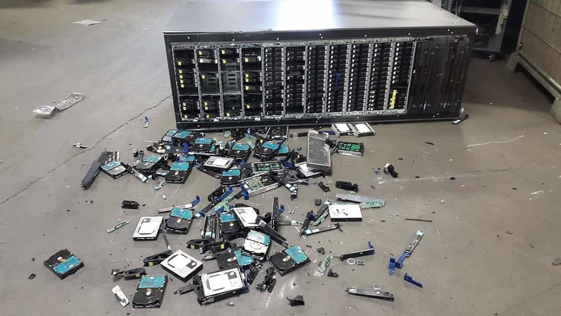 shattered computer server