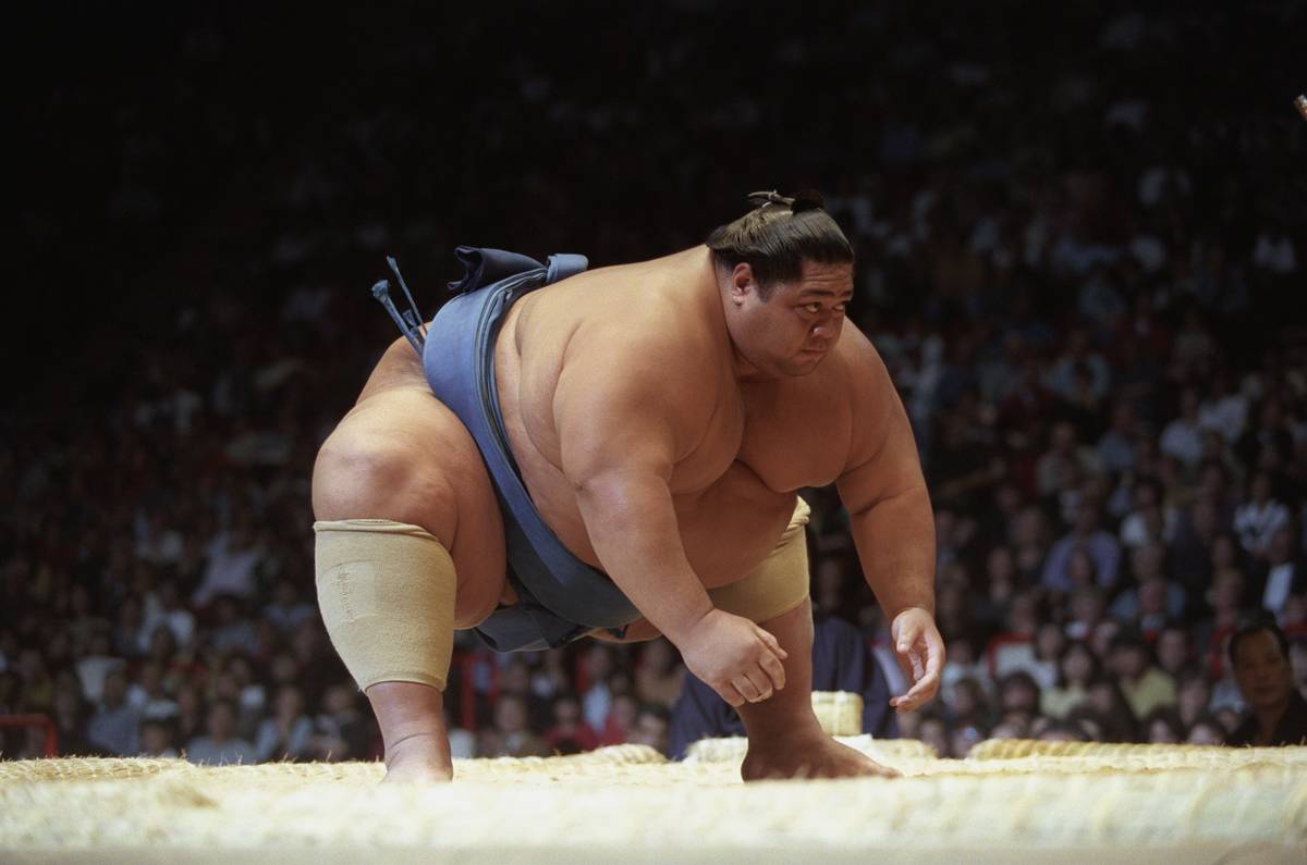 sumo wrestler participating in a tournament