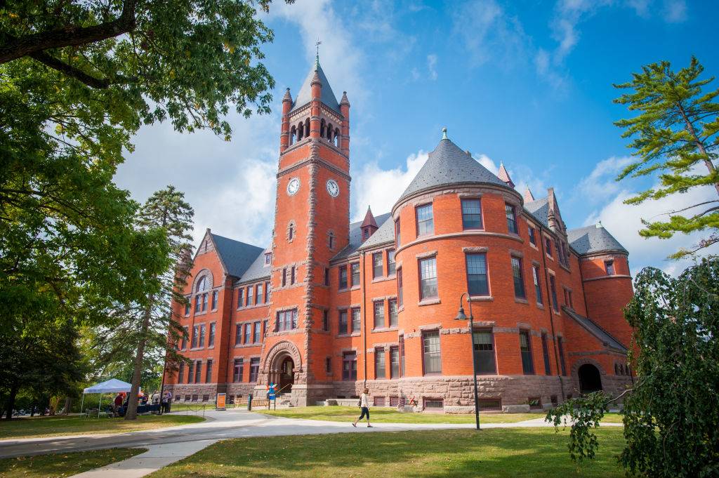 an old orange building at Gettysburg College in Gettysburg, Pennsylvania