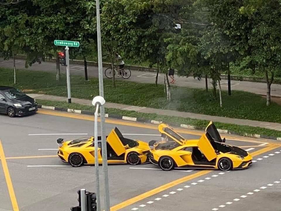 expensive cars crashed into each other