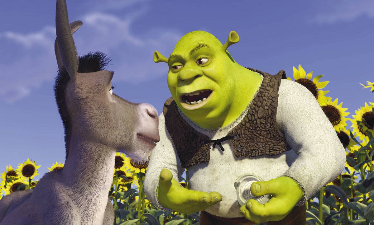 still of shrek and donkey