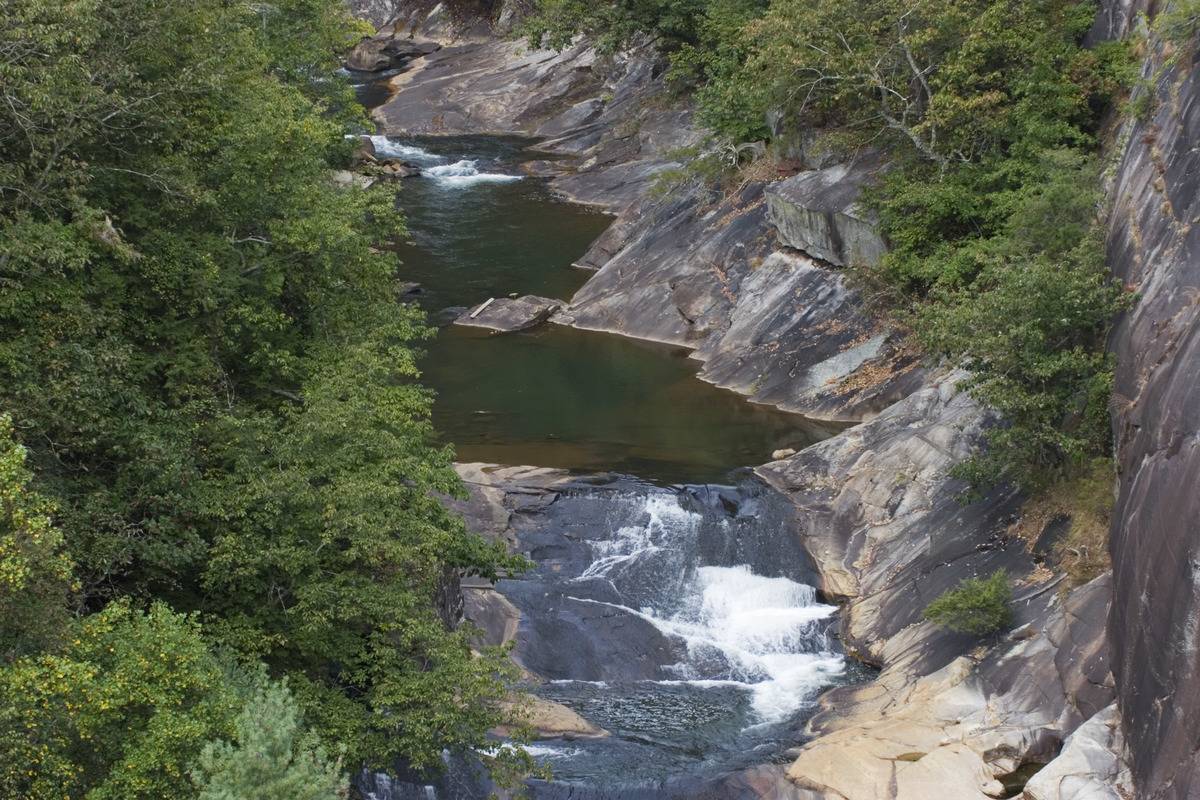 waterfalls at tallulah river in north georgia