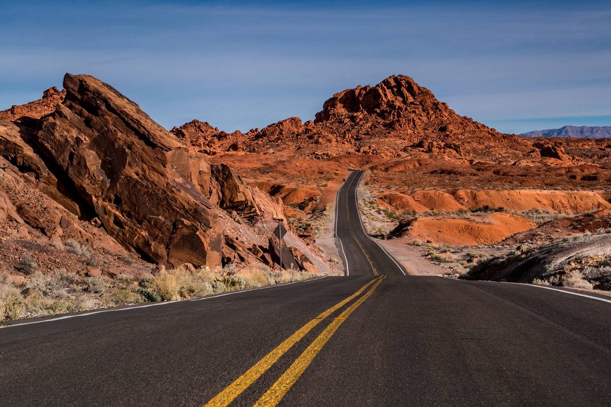 valley of fire park nevada road