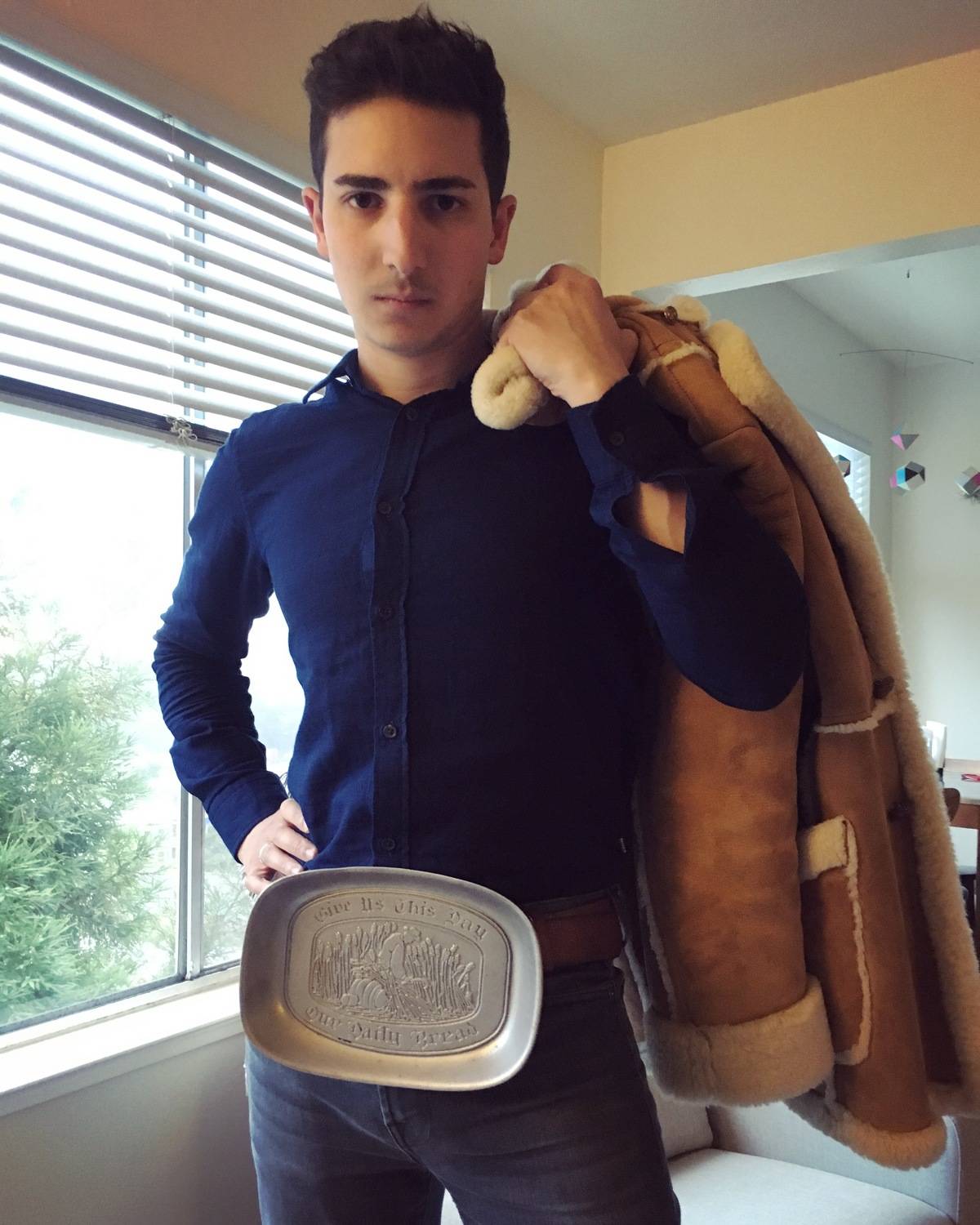 grandma gives giant belt buckle