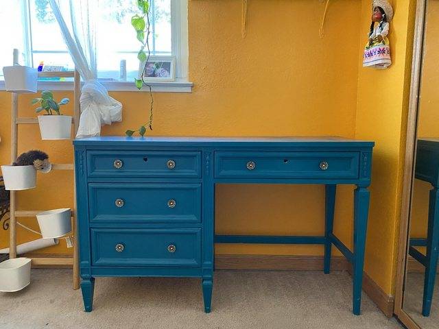 an old desk that was redone