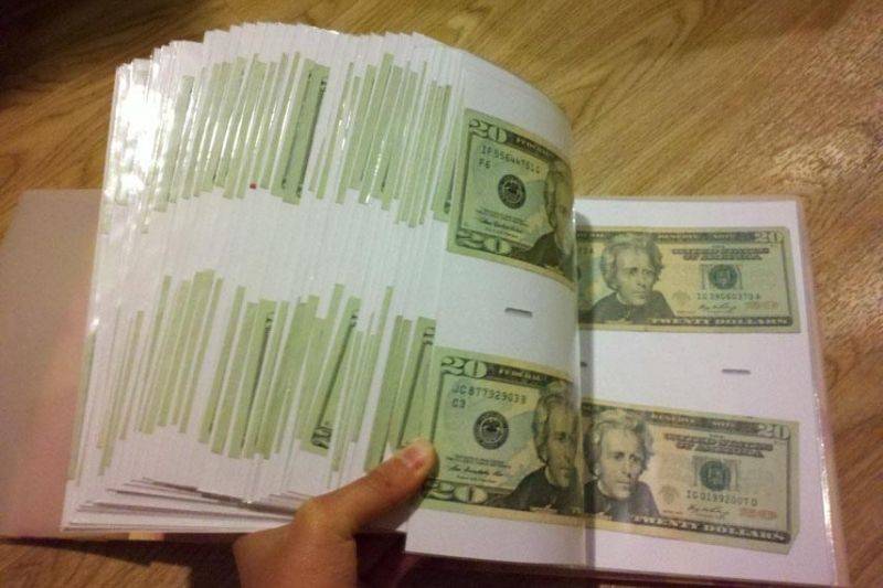 money photo album from grandma
