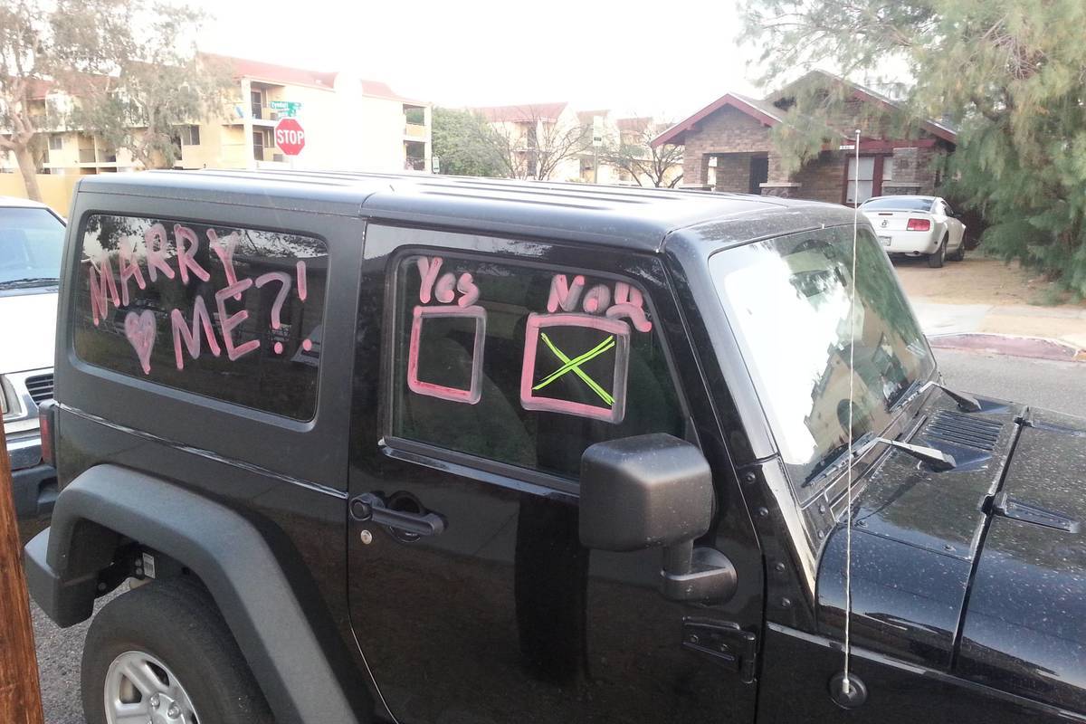 Rejected Proposal painted on car