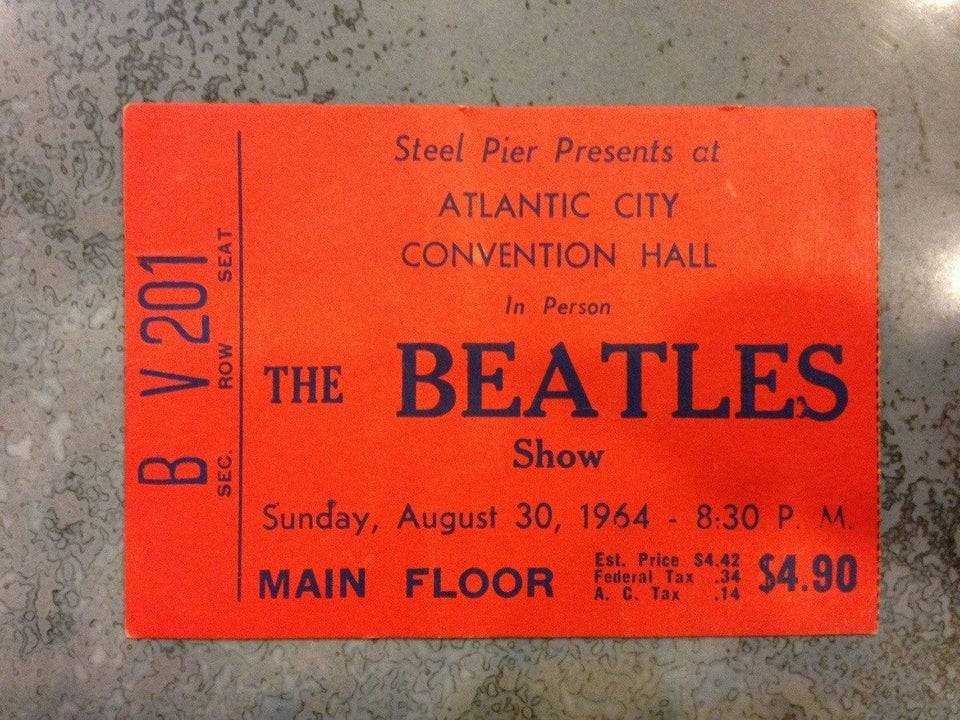 beatles ticket from 1964