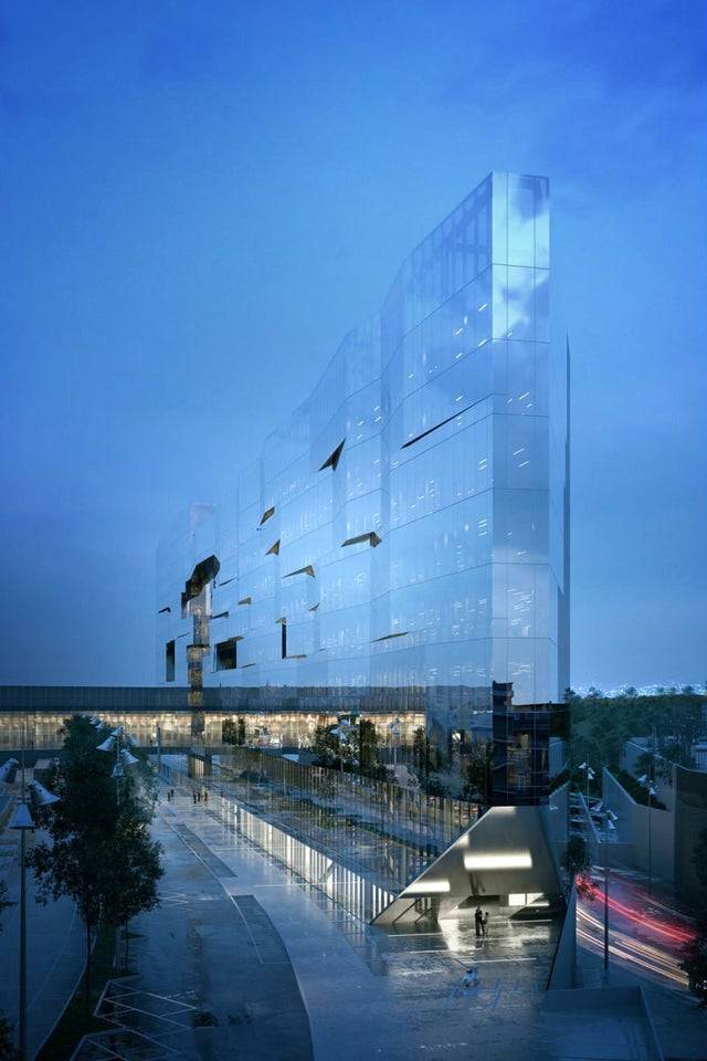 building that is kind of translucent