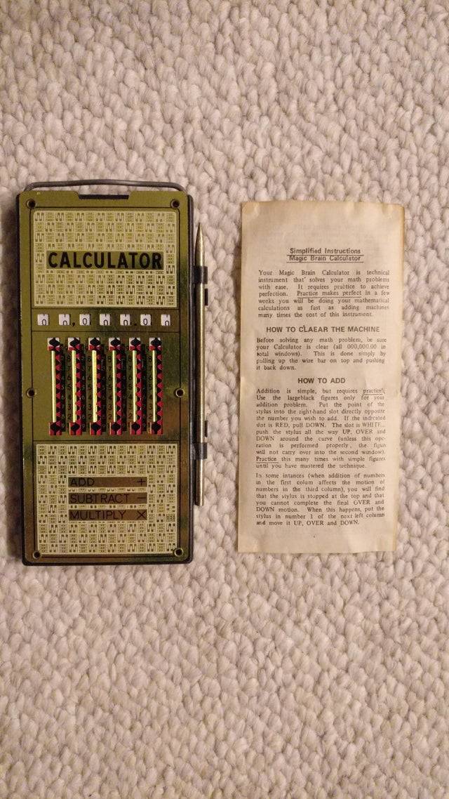 an old school calculator
