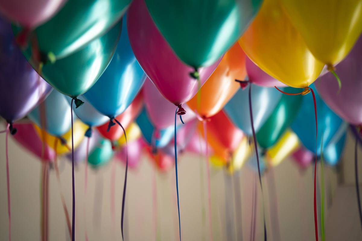 colorful helium balloons