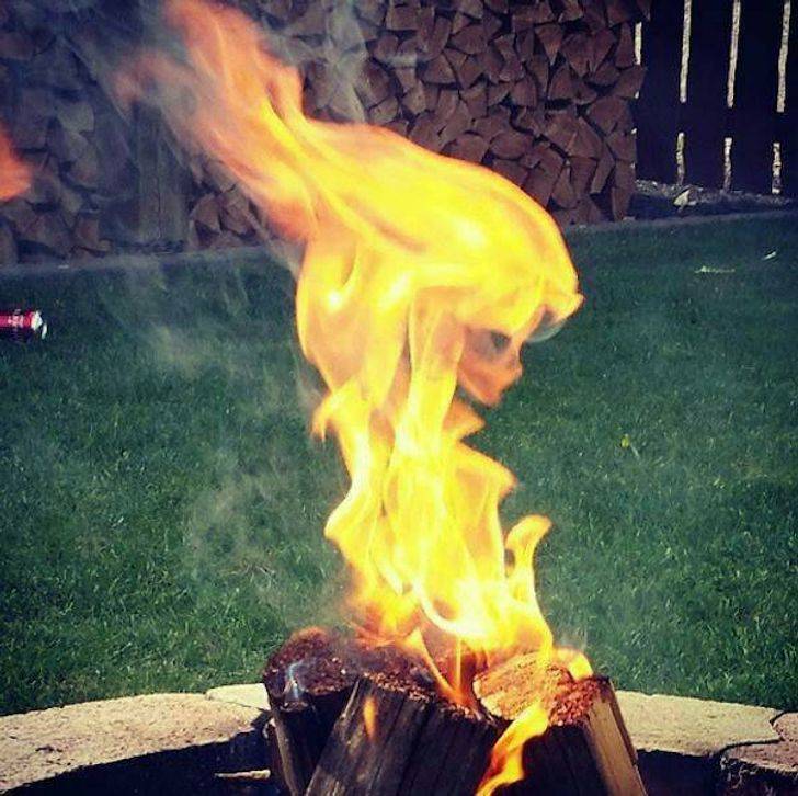 flames that resemble a person