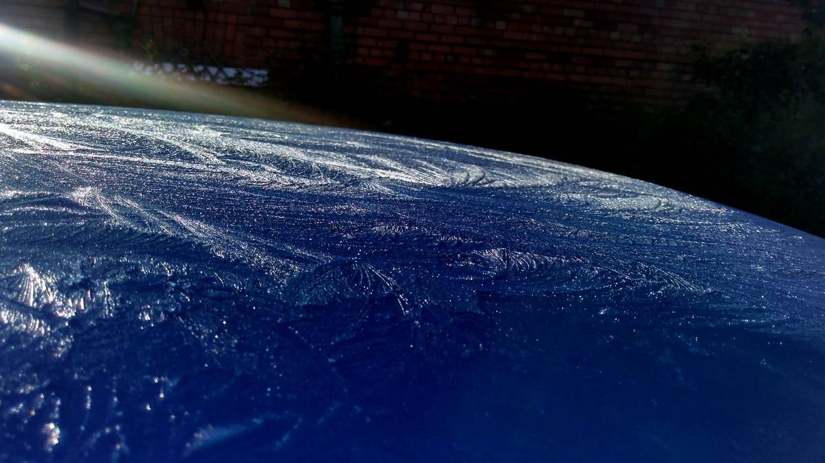 ice on roof looks like planet ice