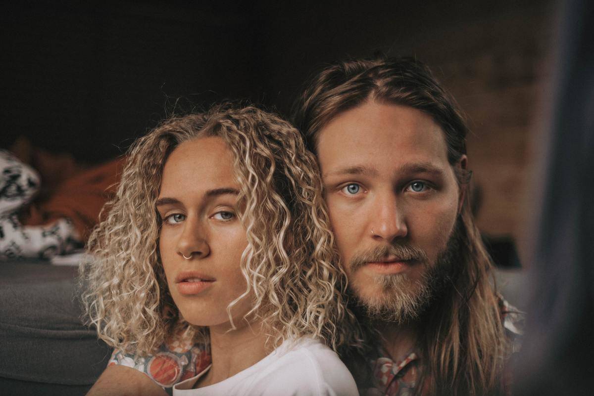 two blonde haired people