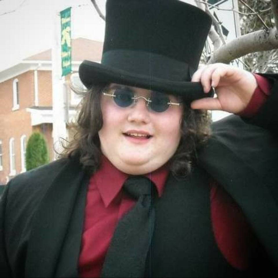 kid wearing a top hat