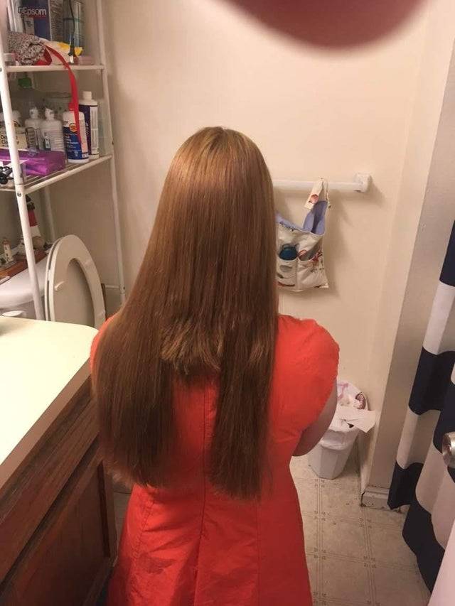 Bad and uneven haircut