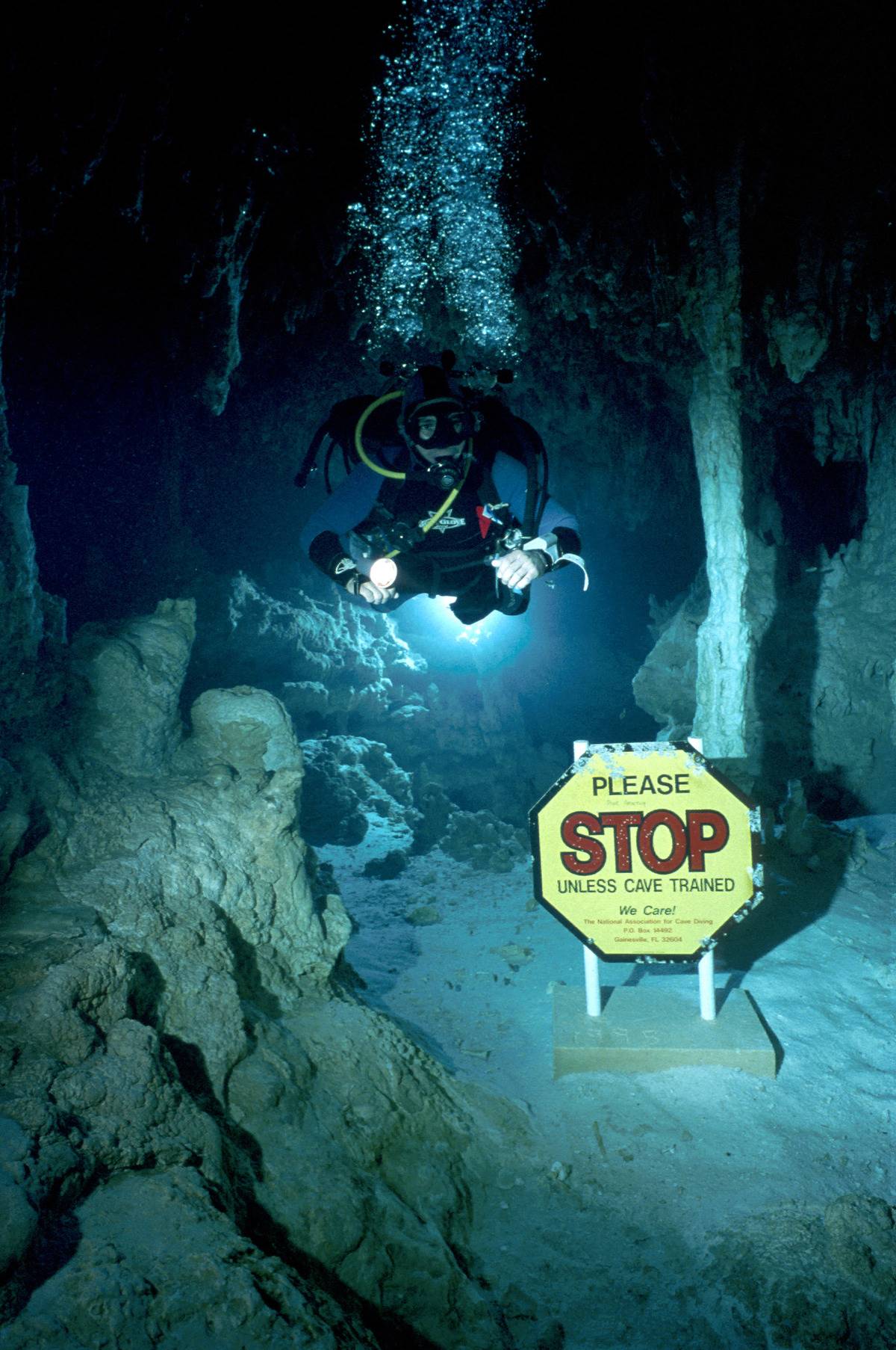 Cave Diver underwater