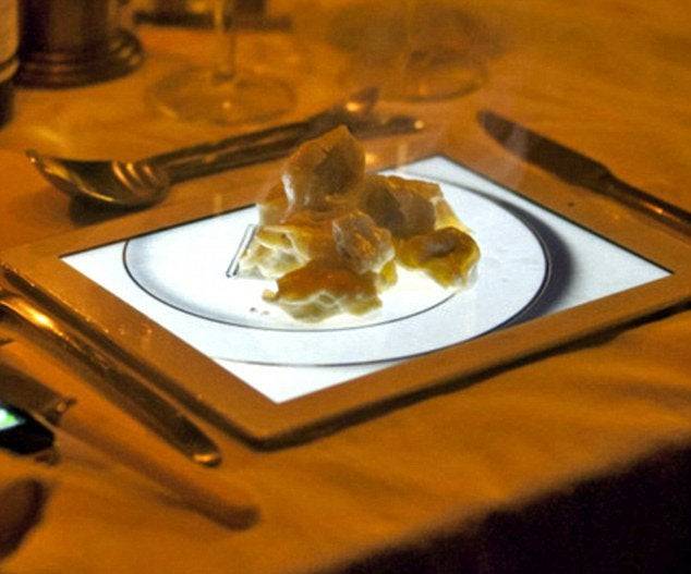 dessert served on ipad