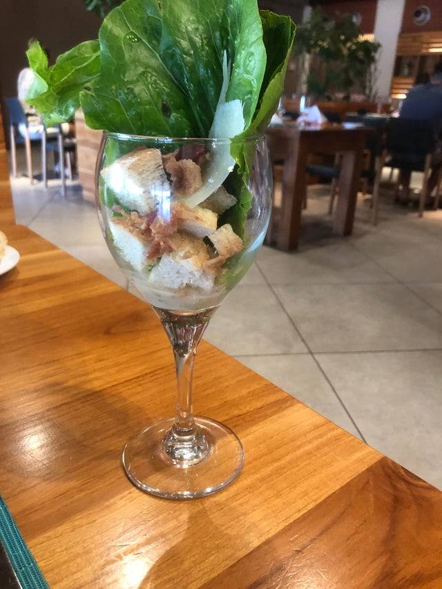 salad in a glass