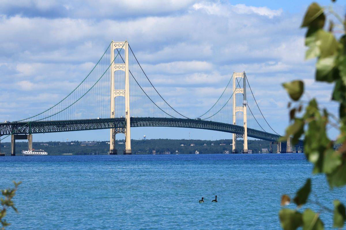 Strait of Mackinac Bridge in northern Michigan