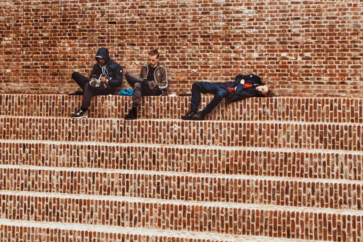 tired college students
