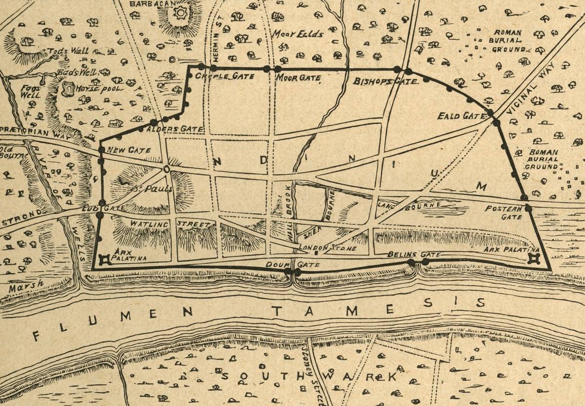 Plan of Roman London (1897).