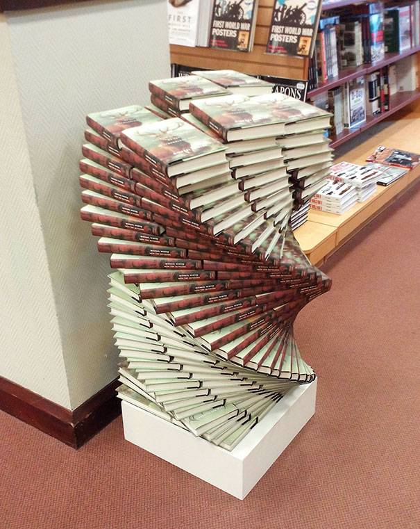 book spiral display at the store
