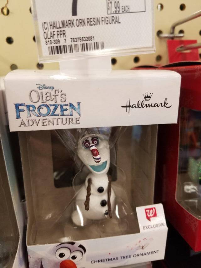 haunted creepy olaf christmas ornament